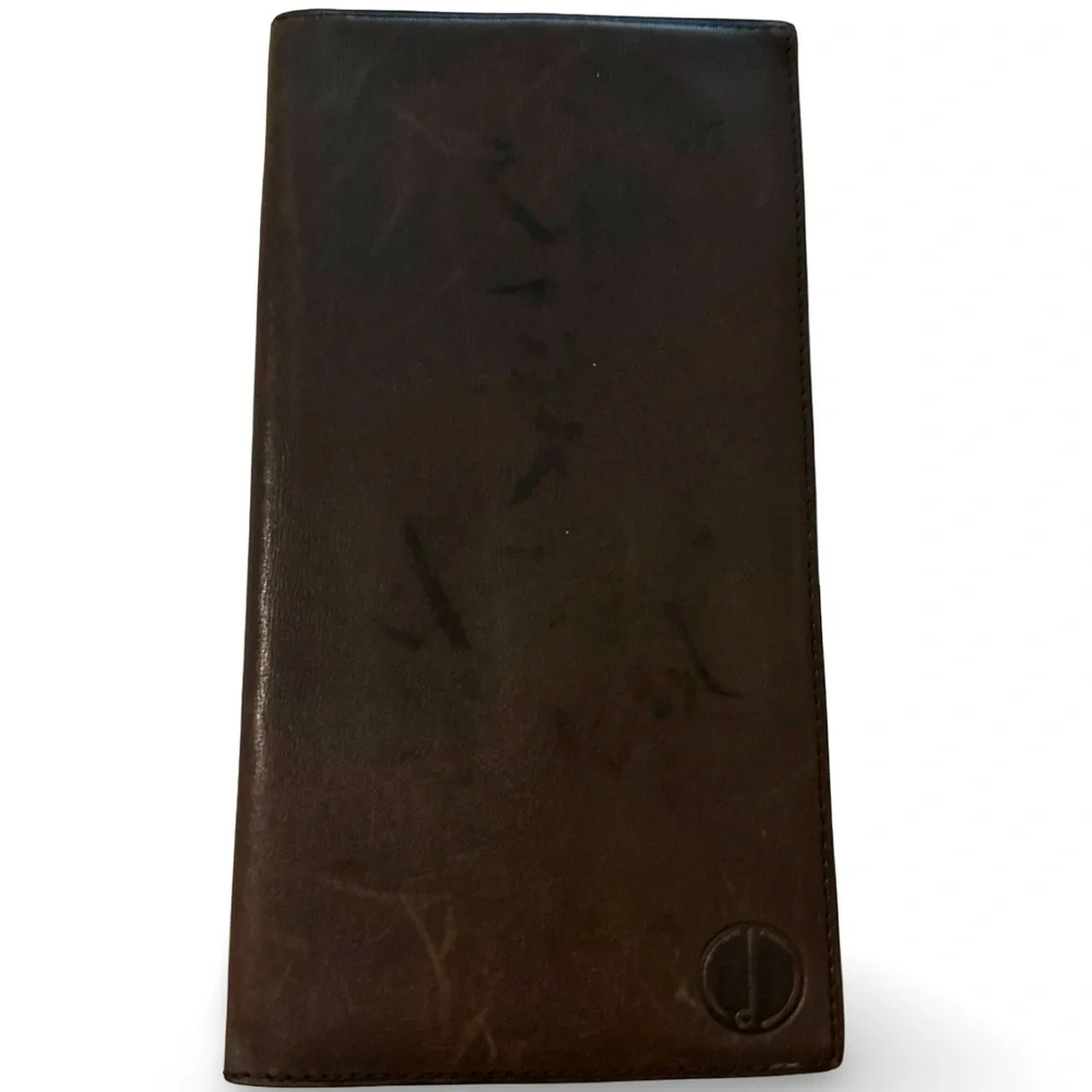 Dunhill Brown Leather Bifold Long Slim Wallet Men/Women